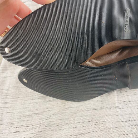 Vintage‎ Mixed Blues Brown Faux Leather Lace Up Ankle Booties Witchy Size 7 - Picture 3 of 6